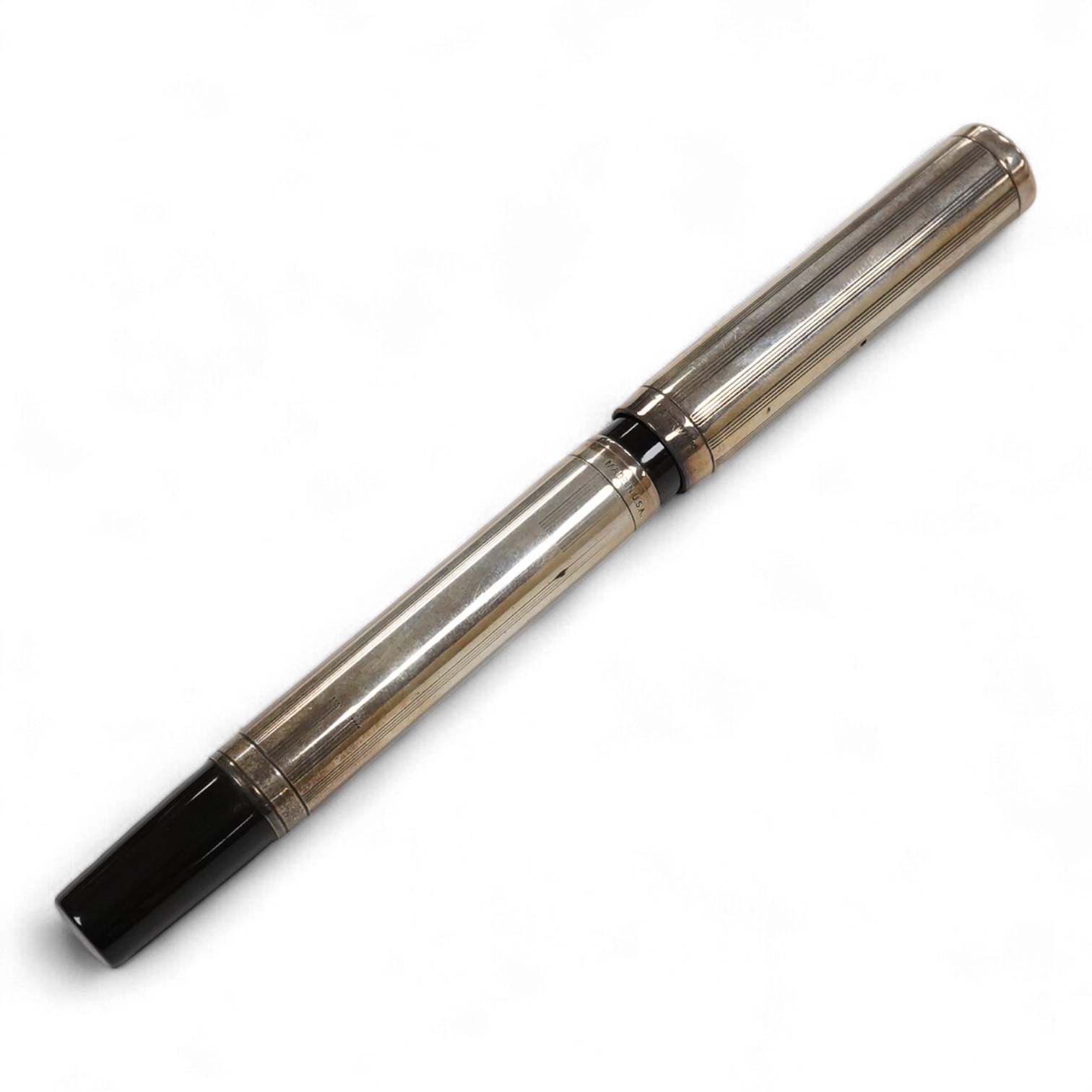 A Waterman Sterling silver lever fill fountain pen fitted Waterman No.2A nib